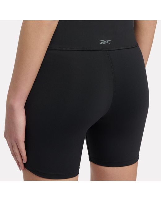 Reebok Blue Lux High-Rise 6" Biker Shorts