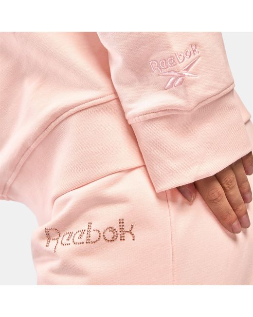 Reebok Pink Studded Logo Pants