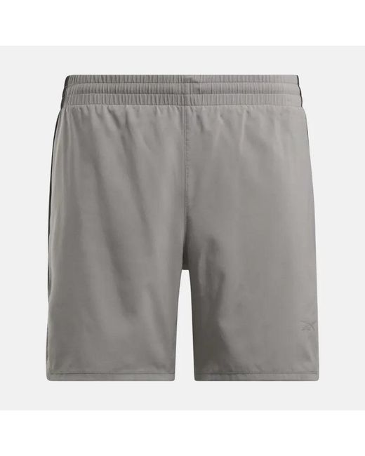 Reebok Gray Running Two-In-One Shorts 5" for men