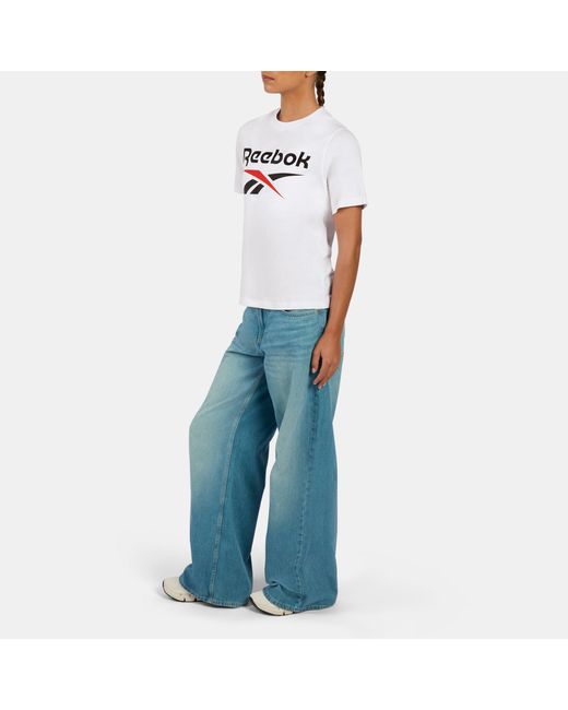 Reebok White Id 2-Colour Logo T-Shirt