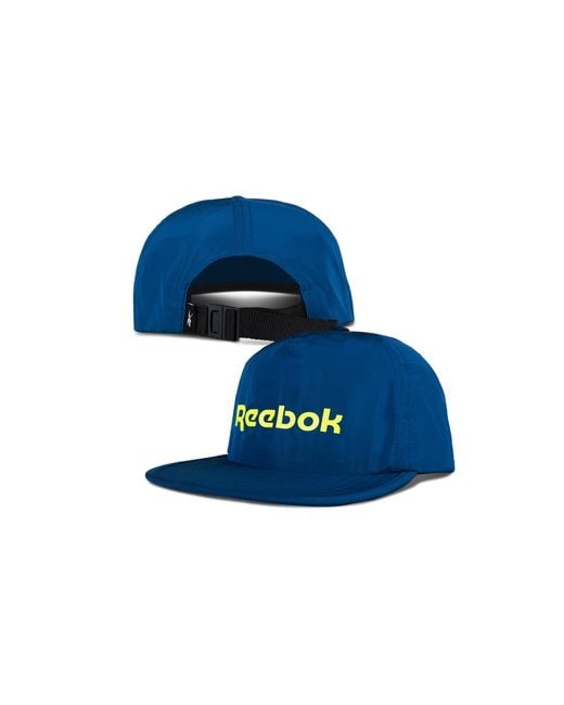 Reebok Blue Flat Brim Running Cap