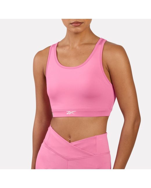 Reebok Pink Tulip Core High Impact Sports Bra Top
