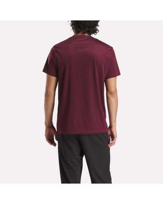 Reebok Purple Id Train Short Sleeve Tech T-Shirt for men