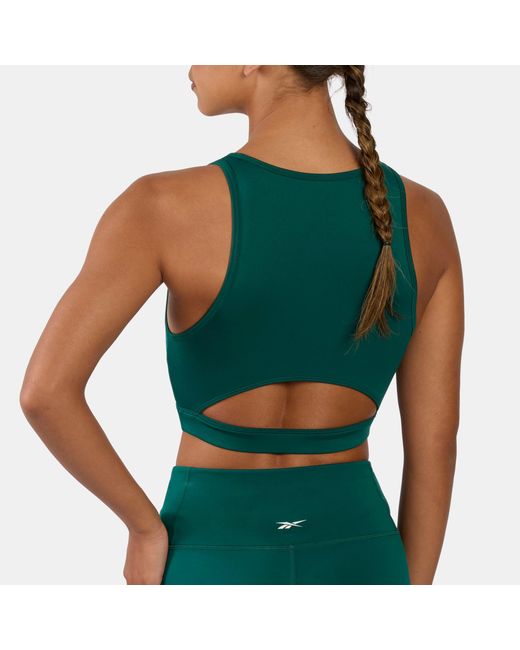 Reebok Green Tulip Core High Impact Sports Bra Top
