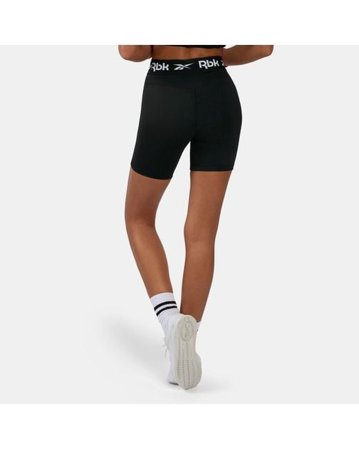 Reebok Blue Id Train Ruched Biker Shorts