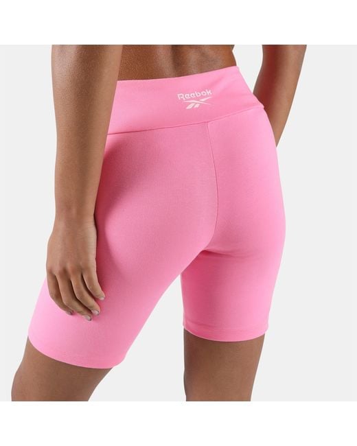Reebok Pink Frida Small Logo Cycle Short