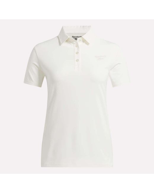 Reebok White Solid Core Polo Shirt