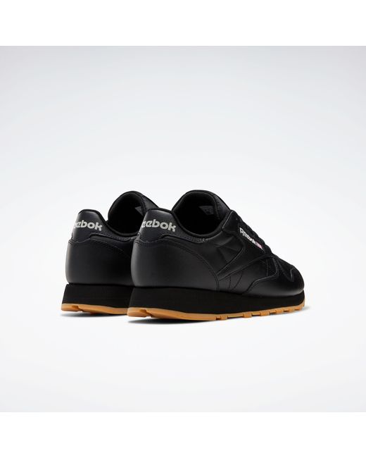 Reebok Black Classic Leather Sneakers, /Pure