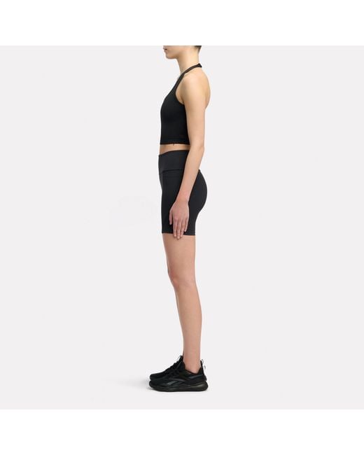 Reebok Blue Lux High-Rise 6" Biker Shorts