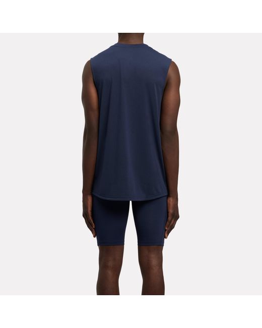 Reebok Blue Id Train Easy Fit Sleeveless T-Shirt
