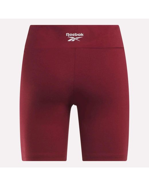 Reebok Red Small Logo Cycle Shorts