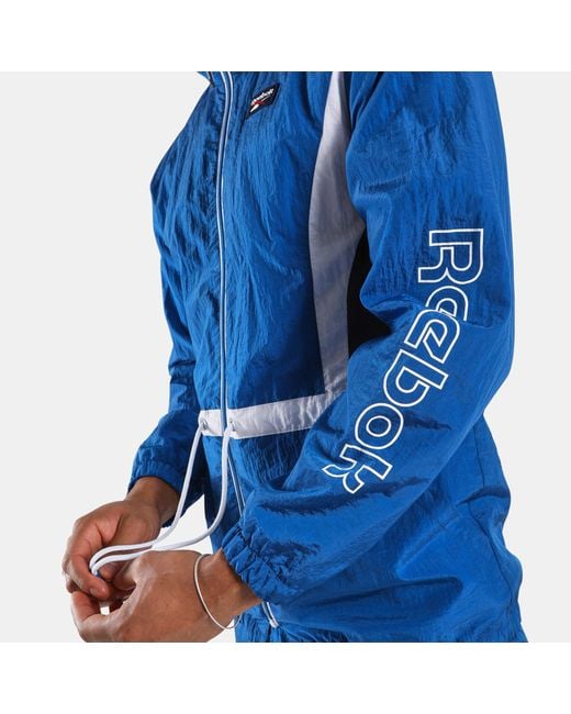 Reebok Blue Heritage Curve Track Jacket for men
