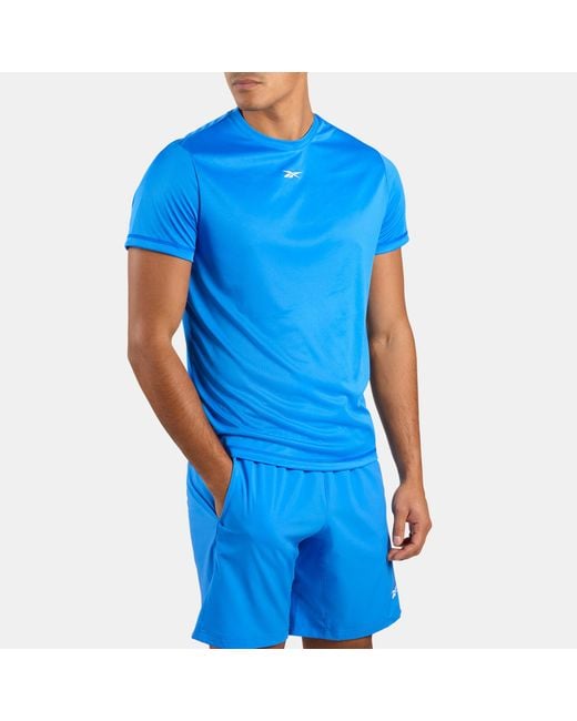 Reebok Id Train Korte Mouw Tech T-Shirt, Afmeting in het Blue voor heren