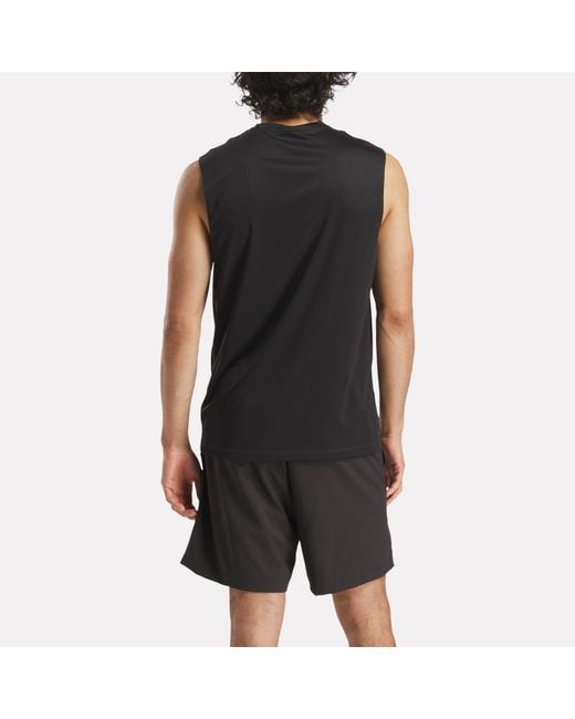 Reebok Black Id Train Sleeveless Tech T-Shirt