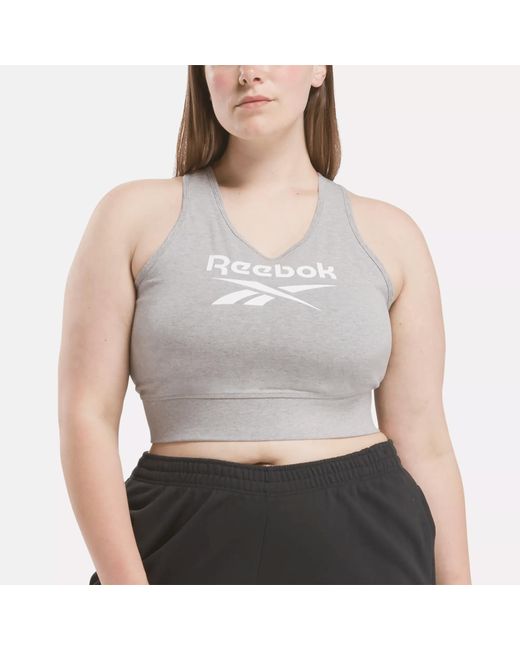Reebok Gray Identity Sports Bra (plus Size)