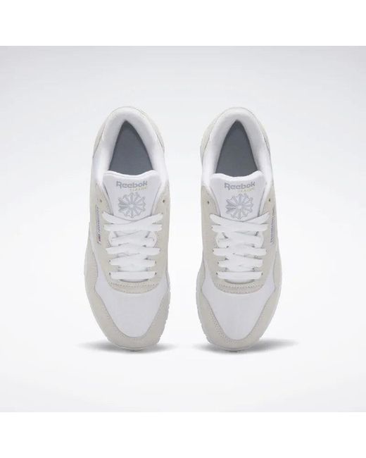 Reebok White Classic Nylon Sneakers
