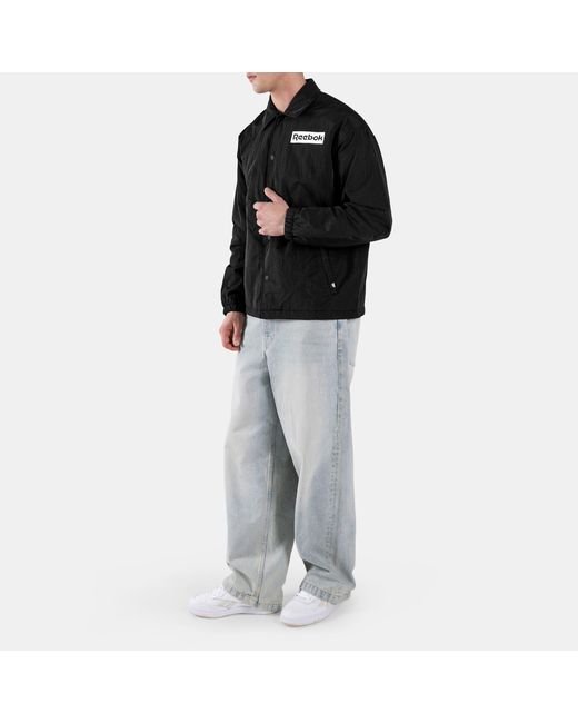 Reebok Black Alt Sport Nylon Coach Shirt