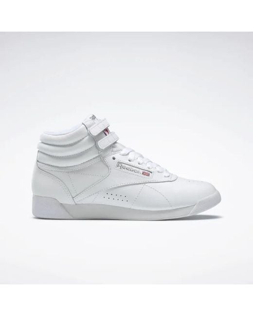 Reebok White Freestyle Hi Trainers