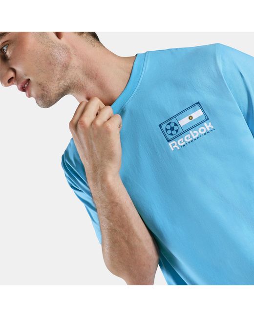 Reebok Blue Argentina Football T-Shirt