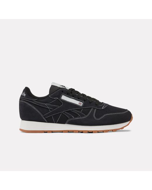 Reebok Black Classic Leather Sneakers
