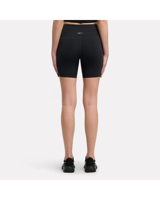 Reebok Blue Lux High-Rise 6" Biker Shorts