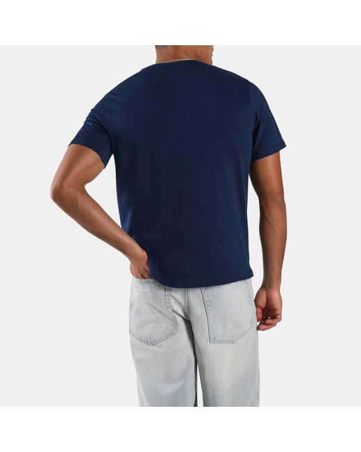 Reebok Blue Cody Small Logo Crew Neck Short-Sleeve T-Shirt for men