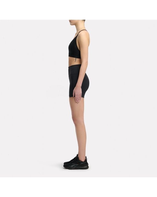 Reebok Blue Lux High-Rise Mini Biker Shorts