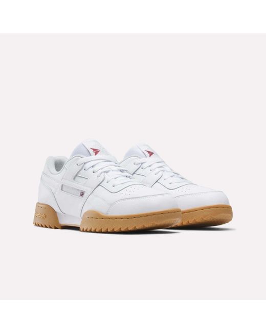 Reebok White Workout Plus Ripple Shoes