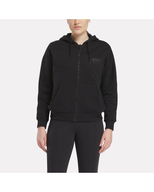Reebok Black X F45 Training Relaxed Zip Hoodie