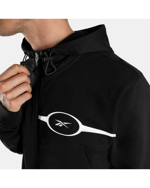 Reebok Black Athlete Flex Full Zip Hoodie
