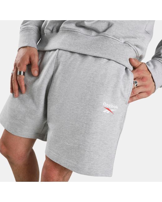 Reebok Gray Id Small Logo Shorts