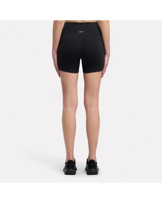 Reebok Blue Lux High-Rise Mini Biker Shorts