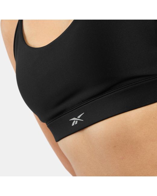 Reebok Black Lux Strappy Sports Bra
