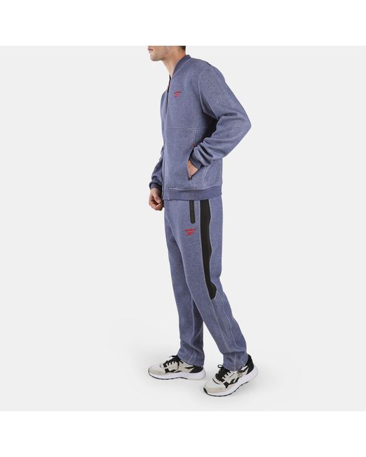 Reebok Blue Dreamblend Spacer Bomber Jacket for men