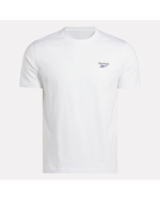 Reebok White Id Small Logo T-Shirt
