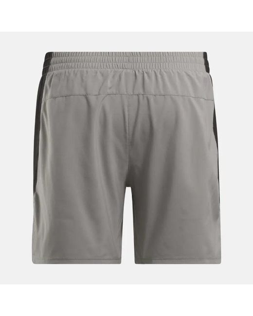Reebok Gray Running Two-In-One Shorts 5" for men
