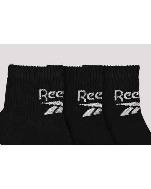 Reebok Black Classic Core Ankle Socks (3 Pair Pack)