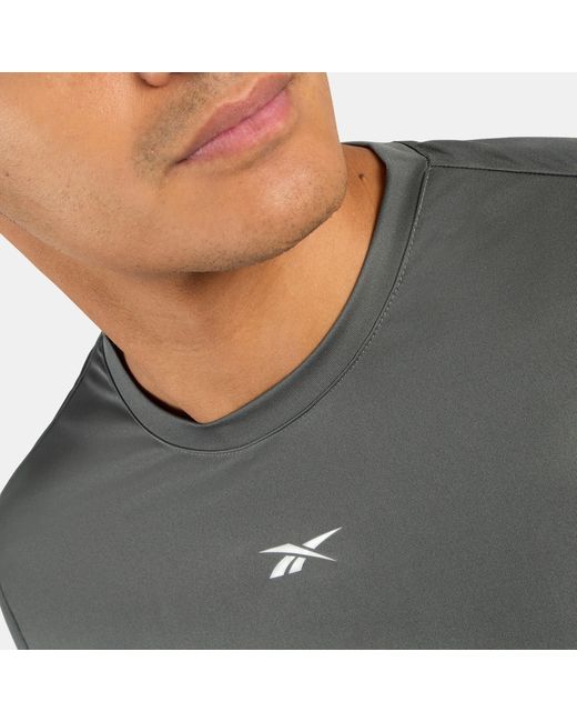 Reebok Gray Id Train Long Sleeve Tech T-Shirt