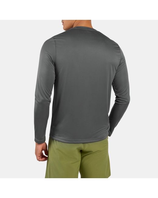 Reebok Gray Id Train Long Sleeve Tech T-Shirt