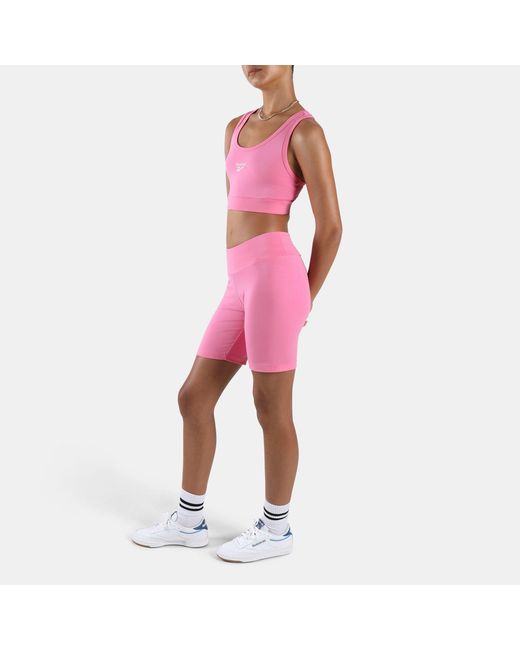 Reebok Pink Id Cotton Sports Bra Top