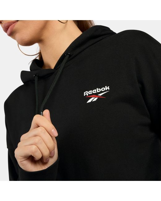 Reebok Black Id Small Logo French Terry Hoodie