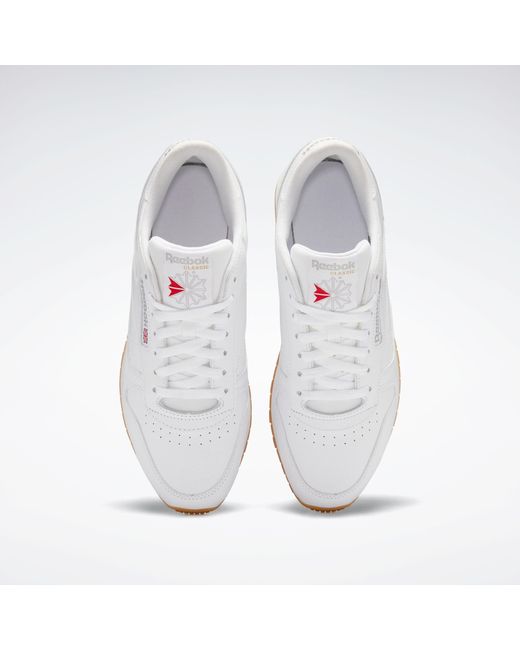 Reebok White Classic Leather Sneakers, /Pure