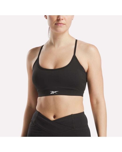 Reebok Black Id Train Tri-Back Sports Bra