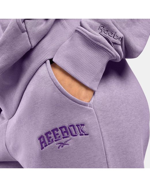 Reebok Purple Prep Chenille Jogger Pants