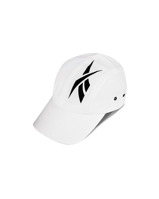 Reebok White Technical Running Cap With Drawcord