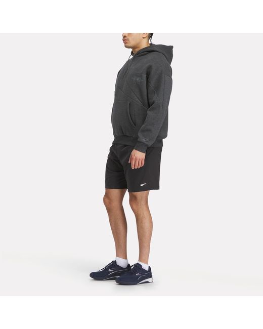 Reebok Gray X F45 Training Relaxed Hoodie for men
