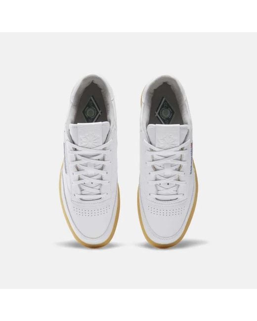 Reebok White Club C 85 Vintage 40Th Anniversary Sneakers, Rubber Gum 7