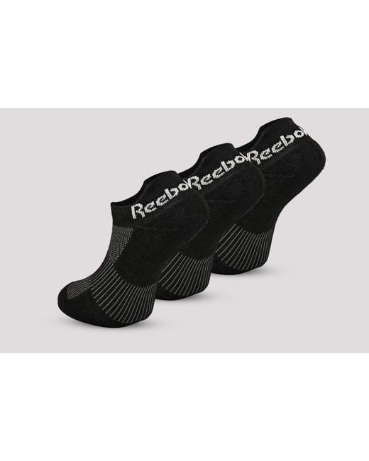 Reebok Black Sports Essentials Low Socks (3 Pack)