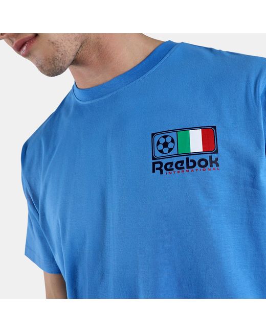 Reebok Blue Italia Football T-Shirt
