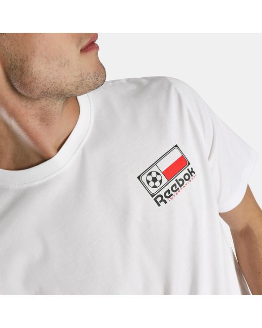 Reebok White Polska Football T-Shirt